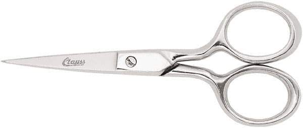 Clauss - 1" LOC, 6-3/4" OAL Scissors - Steel Handle, For Paper, Fabric - USA Tool & Supply