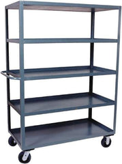 Jamco - 3,000 Lb Capacity, 24" Wide x 48" Long x 57-1/2" High Standard Utility Cart - 5 Shelf, Steel - USA Tool & Supply