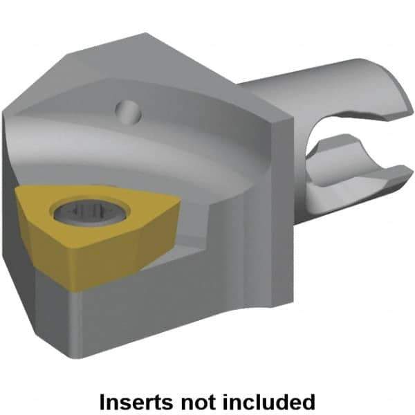 Kennametal - Right Hand Cut, Size KM16, WC.. Insert Compatiblity, Modular Turning & Profiling Cutting Unit Head - 10mm Ctr to Cutting Edge, 20mm Head Length, Through Coolant, Series KM Micro - USA Tool & Supply