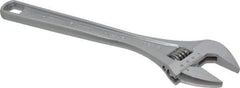 Channellock - 1-9/16" Jaw Capacity, 12" Standard Adjustable Wrench - Chrome Vanadium Steel, Chrome Finish - USA Tool & Supply