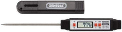 General - -40 to 302°F, -40 to 150°C, Digital Pocket Thermometer - Accurate to 1.8°F, Stainless Steel - USA Tool & Supply