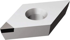 Sandvik Coromant - DCMW32.52 FP Grade CD05 Polycrystalline Diamond (PCD) Turning Insert - Uncoated, 55° Diamond, 3/8" Inscr Circle, 5/32" Thick, 1/32" Corner Radius - USA Tool & Supply