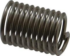 Recoil - M6x1.00 Metric Coarse, 15mm OAL, Free Running Helical Insert - 12-1/8 Free Coils, Tanged, Stainless Steel, Bright Finish, 2-1/2D Insert Length - Exact Industrial Supply