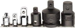 Proto - 6 Piece Socket Adapter Set - 3/8F x 1/4M, 1/4F x 3/8M, 3/8F x 1/2M, Impact 1/2F x 3/8M, 1/2F x 3/4M, 3/4F x 1/2M - USA Tool & Supply