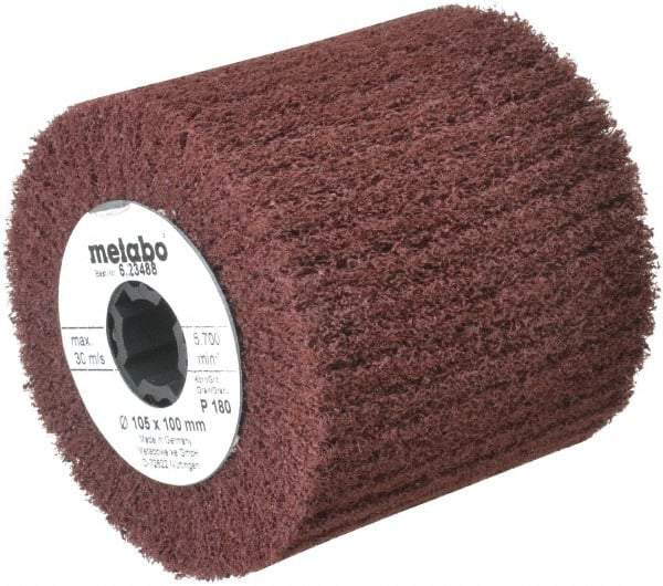 Metabo - 4" Diam, 180 Grit Aluminum Oxide Unmounted Flap Wheel - 4" Hole, 4" Wide, Nonwoven, Coarse Grade - USA Tool & Supply