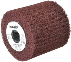 Metabo - 4" Diam, 180 Grit Aluminum Oxide Unmounted Flap Wheel - 4" Hole, 4" Wide, Nonwoven, Coarse Grade - USA Tool & Supply