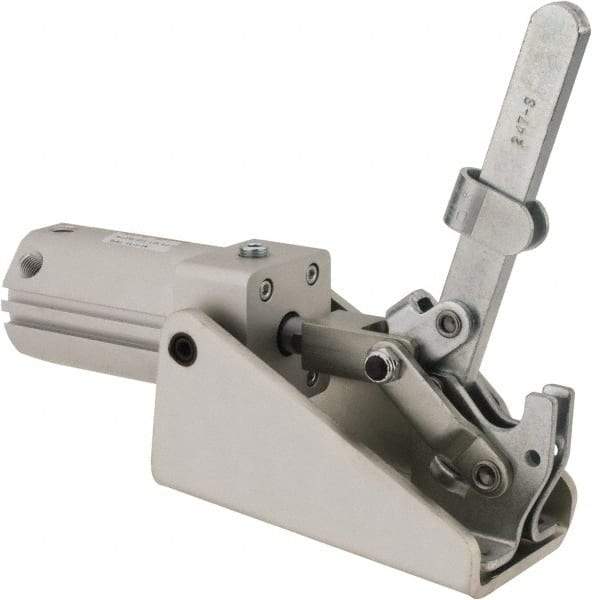 De-Sta-Co - 1,000 Lb Inner Hold Capacity, Horiz Mount, Air Power Hold-Down Toggle Clamp - 1/4 NPT Port, 145 Max psi, 94° Bar Opening, 57.15mm Height Under Bar - USA Tool & Supply