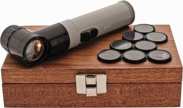 Fowler - 9 Piece Reticle, 10x Max Magnification, Pocket Comparator - Includes Case, Light Source - USA Tool & Supply