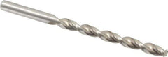 Chicago-Latrobe - Letter E (1/4) 135° High Speed Steel Jobber Drill - Bright Finish, Right Hand Cut, Parabolic Flute, Straight Shank, 4" OAL, Notched Point - USA Tool & Supply