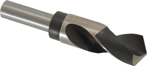 Hertel - 1-7/32" Drill, 118° Point, High Speed Steel Silver Deming & Reduced Shank Drill Bit - USA Tool & Supply