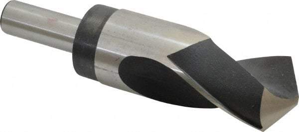 Hertel - 1-5/8" Drill, 118° Point, High Speed Steel Silver Deming & Reduced Shank Drill Bit - Oxide Finish, 6" OAL, Straight Shank, 3" Flute Length - USA Tool & Supply