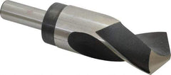 Hertel - 1-5/8" Drill, 118° Point, High Speed Steel Silver Deming & Reduced Shank Drill Bit - Oxide Finish, 6" OAL, Straight Shank, 3" Flute Length - USA Tool & Supply