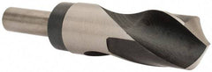 Hertel - 1-7/16" Drill, 118° Point, High Speed Steel Silver Deming & Reduced Shank Drill Bit - Oxide Finish, 6" OAL, Straight Shank, 3" Flute Length - USA Tool & Supply