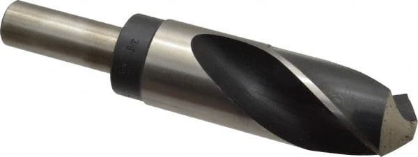 Hertel - 1-3/8" Drill, 118° Point, High Speed Steel Silver Deming & Reduced Shank Drill Bit - USA Tool & Supply
