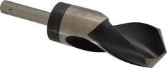 Hertel - 1-15/32" Drill, 118° Point, High Speed Steel Silver Deming & Reduced Shank Drill Bit - Oxide Finish, 6" OAL, Straight Shank, 3" Flute Length - USA Tool & Supply