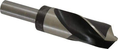 Hertel - 1-11/32" Drill, 118° Point, High Speed Steel Silver Deming & Reduced Shank Drill Bit - Oxide Finish, 6" OAL, Straight Shank, 3" Flute Length - USA Tool & Supply