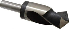 Hertel - 1-11/16" Drill, 118° Point, High Speed Steel Silver Deming & Reduced Shank Drill Bit - Oxide Finish, 6" OAL, Straight Shank, 3" Flute Length - USA Tool & Supply