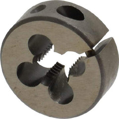 Cle-Line - 5/16-24 UNF Thread, 1" Outside Diam Carbon Steel Round Die - 3/8" Thick, Right Hand Thread, Adjustable - Exact Industrial Supply