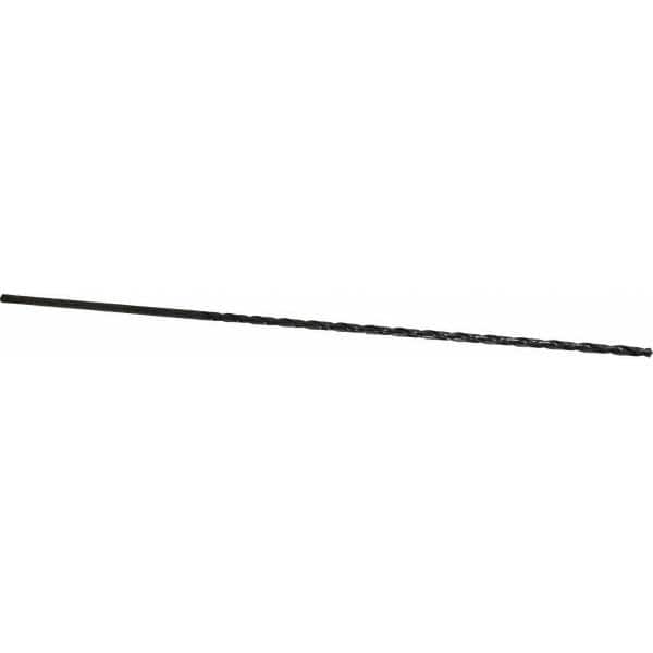 Extra Length Drill Bit: 0.2656″ Dia, 118 °, High Speed Steel Oxide Finish, 12″ Flute Length, 18″ OAL