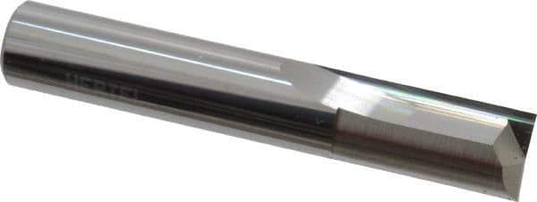 Hertel - 1/2", 1" LOC, 1/2" Shank Diam, 3" OAL, 2 Flute, Solid Carbide Square End Mill - Uncoated, Straight Flute, Centercutting - USA Tool & Supply