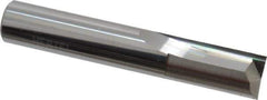 Hertel - 1/2", 1" LOC, 1/2" Shank Diam, 3" OAL, 2 Flute, Solid Carbide Square End Mill - Uncoated, Straight Flute, Centercutting - USA Tool & Supply