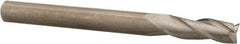 Hertel - 3/16", 9/16" LOC, 3/16" Shank Diam, 2" OAL, 3 Flute, Solid Carbide Square End Mill - Single End, Uncoated, 30° Helix, Centercutting, Right Hand Cut - USA Tool & Supply
