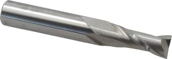 Hertel - 11/32", 7/8" LOC, 3/8" Shank Diam, 2-1/2" OAL, 2 Flute, Solid Carbide Square End Mill - Single End, Uncoated, 30° Helix, Centercutting, Right Hand Cut, Right Hand Flute - USA Tool & Supply