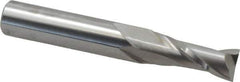 Hertel - 11/32", 7/8" LOC, 3/8" Shank Diam, 2-1/2" OAL, 2 Flute, Solid Carbide Square End Mill - Single End, Uncoated, 30° Helix, Centercutting, Right Hand Cut, Right Hand Flute - USA Tool & Supply