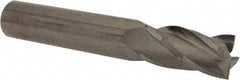 Hertel - 9/16", 1-1/8" LOC, 9/16" Shank Diam, 3-1/2" OAL, 4 Flute, Solid Carbide Square End Mill - Single End, Uncoated, Spiral Flute, 30° Helix, Centercutting, Right Hand Cut, Right Hand Flute - USA Tool & Supply