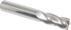 Hertel - 7/16", 1" LOC, 7/16" Shank Diam, 2-3/4" OAL, 4 Flute, Solid Carbide Square End Mill - Single End, Uncoated, Spiral Flute, 30° Helix, Centercutting, Right Hand Cut, Right Hand Flute - USA Tool & Supply