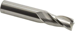 Hertel - 11/16", 1-3/8" LOC, 3/4" Shank Diam, 4" OAL, 3 Flute, Solid Carbide Square End Mill - Single End, Uncoated, 30° Helix, Centercutting, Right Hand Cut - USA Tool & Supply