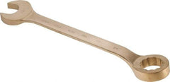 Ampco - 2-1/4" 12 Point Offset Combination Wrench - 15° Offset Angle, 22-3/4" OAL, Aluminum Bronze, Plain Finish - USA Tool & Supply