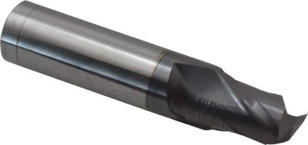 Hertel - 5/8", 3/4" LOC, 5/8" Shank Diam, 3" OAL, 2 Flute, Solid Carbide Square End Mill - Single End, AlTiN Finish, 30° Helix, Centercutting, Right Hand Cut - USA Tool & Supply