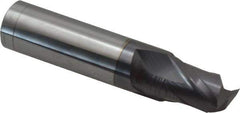 Hertel - 5/8", 3/4" LOC, 5/8" Shank Diam, 3" OAL, 2 Flute, Solid Carbide Square End Mill - Single End, AlTiN Finish, 30° Helix, Centercutting, Right Hand Cut - USA Tool & Supply