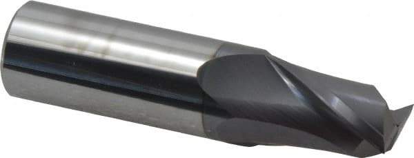 Hertel - 3/4", 1" LOC, 3/4" Shank Diam, 3" OAL, 2 Flute, Solid Carbide Square End Mill - Single End, AlTiN Finish, 30° Helix, Centercutting, Right Hand Cut - USA Tool & Supply