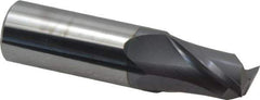 Hertel - 3/4", 1" LOC, 3/4" Shank Diam, 3" OAL, 2 Flute, Solid Carbide Square End Mill - Single End, AlTiN Finish, 30° Helix, Centercutting, Right Hand Cut - USA Tool & Supply