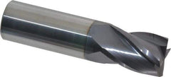 Hertel - 3/4", 1" LOC, 3/4" Shank Diam, 3" OAL, 4 Flute, Solid Carbide Square End Mill - Single End, AlTiN Finish, Spiral Flute, 30° Helix, Centercutting, Right Hand Cut, Right Hand Flute - USA Tool & Supply