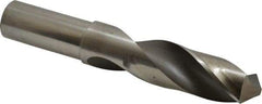 Hertel - 1-1/8" 118° High Speed Steel Screw Machine Drill Bit - Bright Finish, Right Hand Cut, 4" Flute Length, 6-3/8" OAL - USA Tool & Supply
