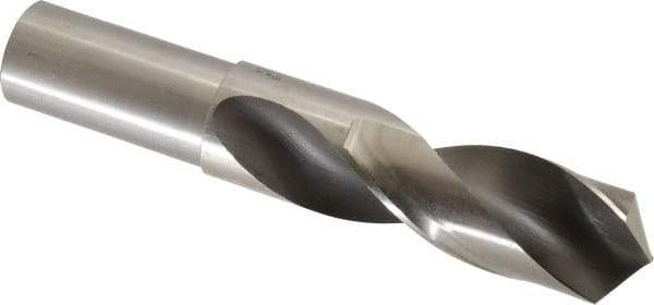 Hertel - 1-3/8" 118° High Speed Steel Screw Machine Drill Bit - Bright Finish, Right Hand Cut, 4-1/2" Flute Length, 7-1/8" OAL - USA Tool & Supply