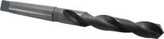 Hertel - 1-7/32", 4MT 118° Point High Speed Steel Taper Shank Drill Bit - Oxide Finish, 7-1/2" Flute Length, 13-1/8" OAL - USA Tool & Supply
