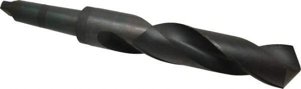 Hertel - 2-1/2", 5MT 118° Point High Speed Steel Taper Shank Drill Bit - Oxide Finish, 11-1/4" Flute Length, 18-3/4" OAL - USA Tool & Supply