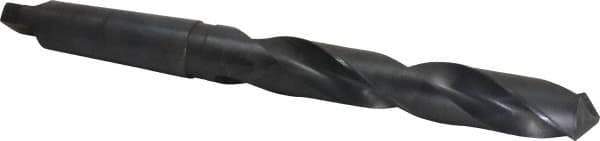 Hertel - 1-23/32", 5MT 118° Point High Speed Steel Taper Shank Drill Bit - Oxide Finish, 10-1/8" Flute Length, 17-1/8" OAL - USA Tool & Supply