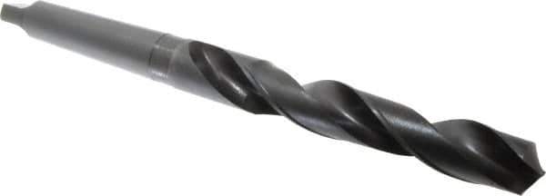 Hertel - 1-5/16", 4MT 118° Point High Speed Steel Taper Shank Drill Bit - Oxide Finish, 8-5/8" Flute Length, 14-1/4" OAL - USA Tool & Supply