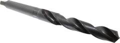 Hertel - 1-5/16", 4MT 118° Point High Speed Steel Taper Shank Drill Bit - Oxide Finish, 8-5/8" Flute Length, 14-1/4" OAL - USA Tool & Supply