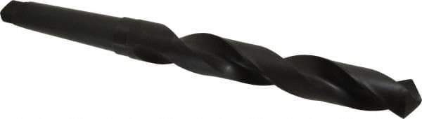 Hertel - 1-13/32", 4MT 118° Point High Speed Steel Taper Shank Drill Bit - Oxide Finish, 9" Flute Length, 14-5/8" OAL - USA Tool & Supply