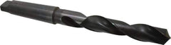 Hertel - 1-17/32", 5MT 118° Point High Speed Steel Taper Shank Drill Bit - Oxide Finish, 9-3/8" Flute Length, 15" OAL - USA Tool & Supply