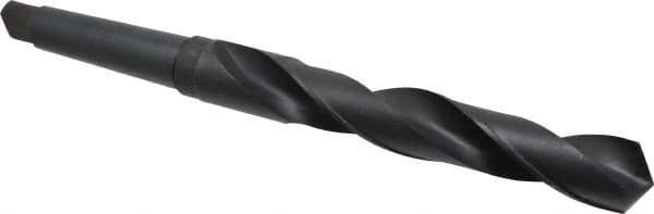 Hertel - 1-15/32", 4MT 118° Point High Speed Steel Taper Shank Drill Bit - Oxide Finish, 9-1/4" Flute Length, 14-7/8" OAL - USA Tool & Supply