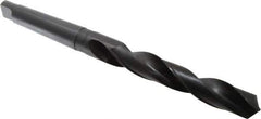 Hertel - 1-17/64", 4MT 118° Point High Speed Steel Taper Shank Drill Bit - Oxide Finish, 8-1/2" Flute Length, 14-1/8" OAL - USA Tool & Supply