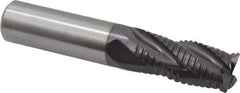 Guhring - 5/8" Diam, Fine Pitch, 1-1/4" LOC, 4 Flute Solid Carbide Roughing Square End Mill - FIREX Finish, 3-1/2" OAL, 5/8" Shank Diam, Single End, Centercutting - USA Tool & Supply