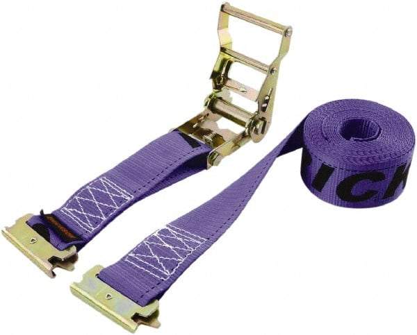Erickson Manufacturing - 16' Long x 2" Wide, 2,500 Lb Basket Capacity, Polyester & Steel Web Sling - Blue - USA Tool & Supply